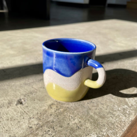 Blue + Yellow Wave Mug