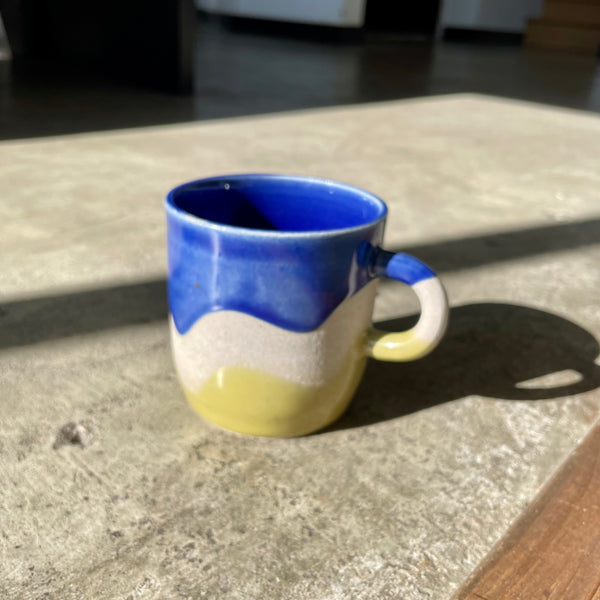 Blue + Yellow Wave Mug