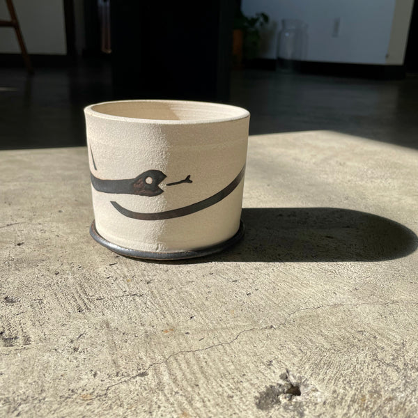 Snake Planter in Black