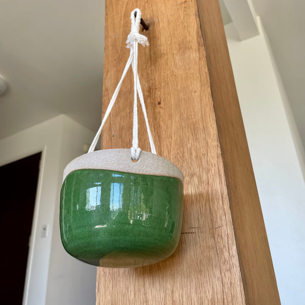 Hanging Planter in Green Wave