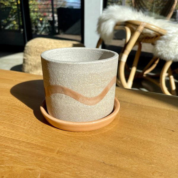 Snake Planter in Apricot