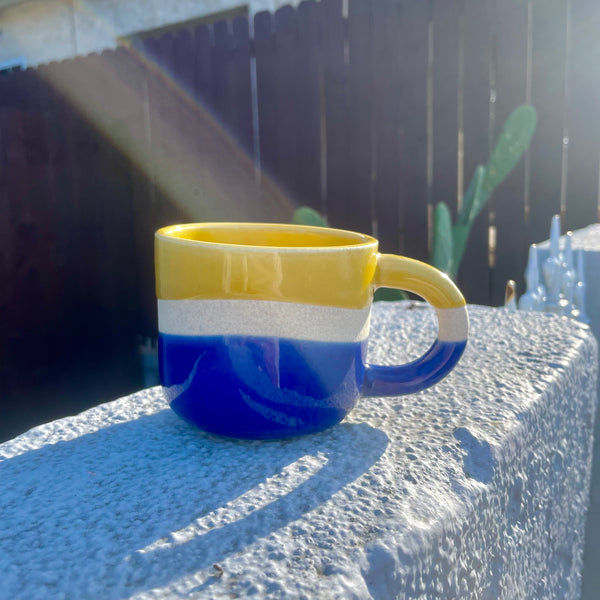 Yellow + Blue Wave Mug